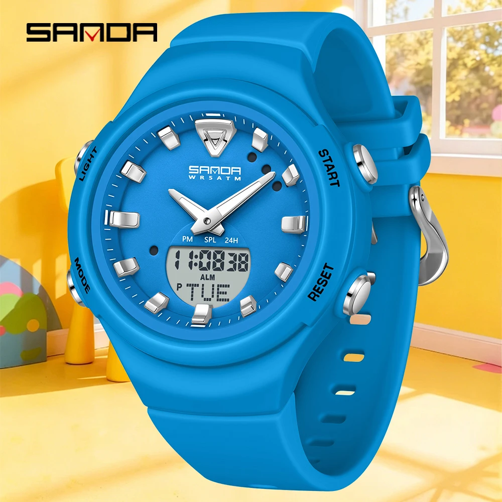 SANDA 6371 LED Dual Display Digital Mens Wristwatches Waterproof Military Luxury Sport Quartz Watch for Men Shockproof Countdown
SANDA 6371 LED Dual Display Digital Mens Wristwatches Waterproof Military Luxury Sport Quartz Watch for Men Shockproof Countdown