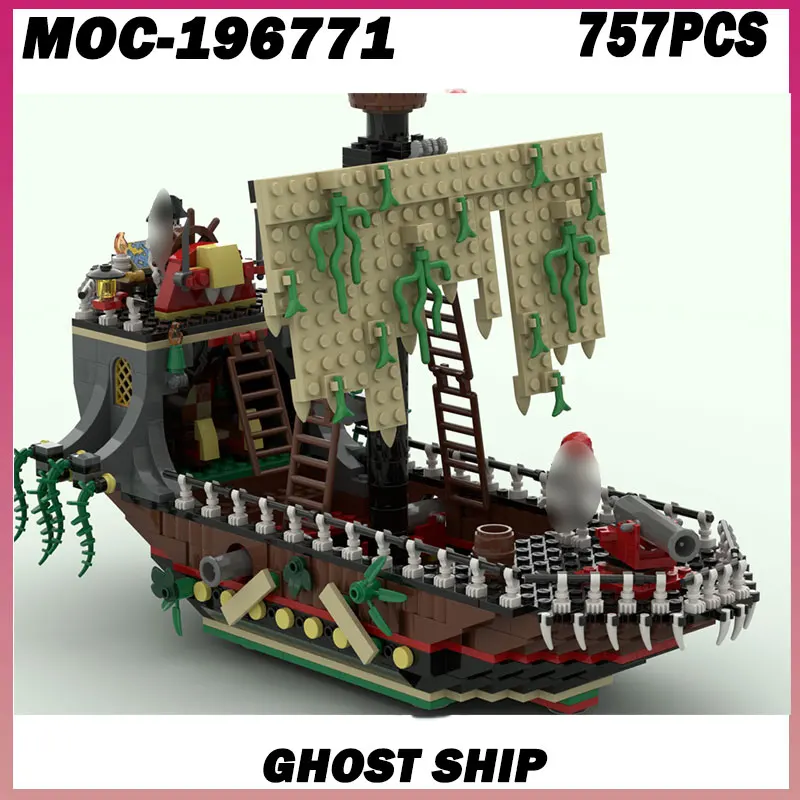 757PCS MOC-196771 MOC Adventure Pirate Ship Building Blocks Ghost Ship Model Bricks Assembling DIY Toys for Kids Birthday Gifts
757PCS MOC-196771 MOC Adventure Pirate Ship Building Blocks Ghost Ship Model Bricks Assembling DIY Toys for Kids Birthday Gifts