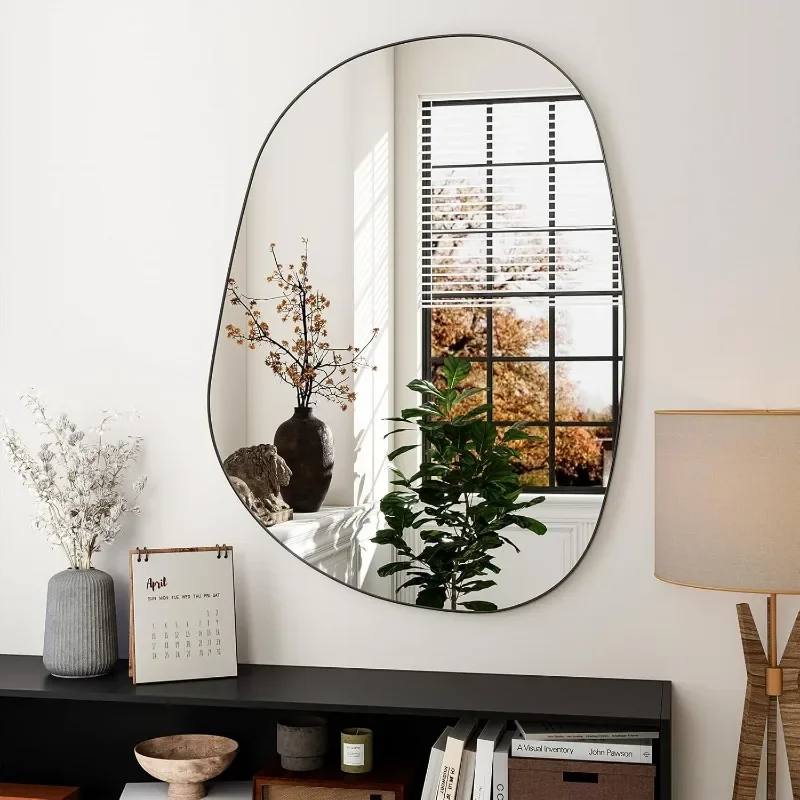 Настенное зеркало неправильной формы Ellipses - 22 x 30 дюймов, креативный нестандартный дизайн, современное декоративное зеркало для ванной комнаты
Настенное зеркало неправильной формы Ellipses - 22 x 30 дюймов, креативный нестандартный дизайн, современное декоративное зеркало для ванной комнаты