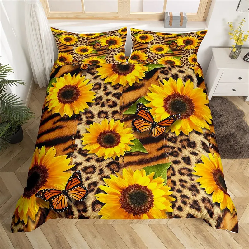 Sunflower Duvet Cover 3D Print Blossom Flowers Bedding Set Microfiber Pastoral Comforter Cover Full Queen For Kids Adults Decor
Sunflower Duvet Cover 3D Print Blossom Flowers Bedding Set Microfiber Pastoral Comforter Cover Full Queen For Kids Adults Decor