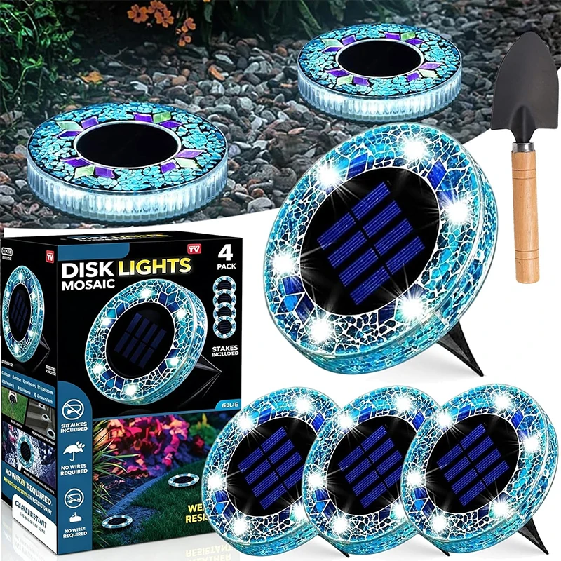 1/2Pcs Mosaic Solar Disk Light Waterproof Outdoor Glass Garden Stake Lighting, Colorful Decorative Pathway LED Lights
1/2Pcs Mosaic Solar Disk Light Waterproof Outdoor Glass Garden Stake Lighting, Colorful Decorative Pathway LED Lights