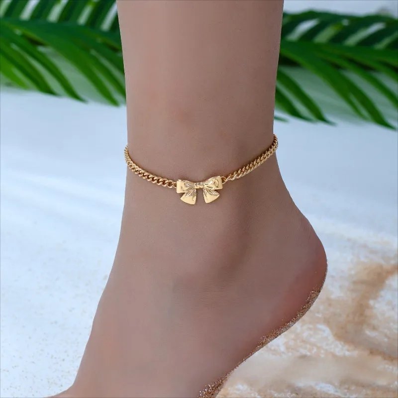 Golden Bow Style Ankle Chain Simple and Fashionable Women's Chain Style Ankle Chain
Golden Bow Style Ankle Chain Simple and Fashionable Women's Chain Style Ankle Chain