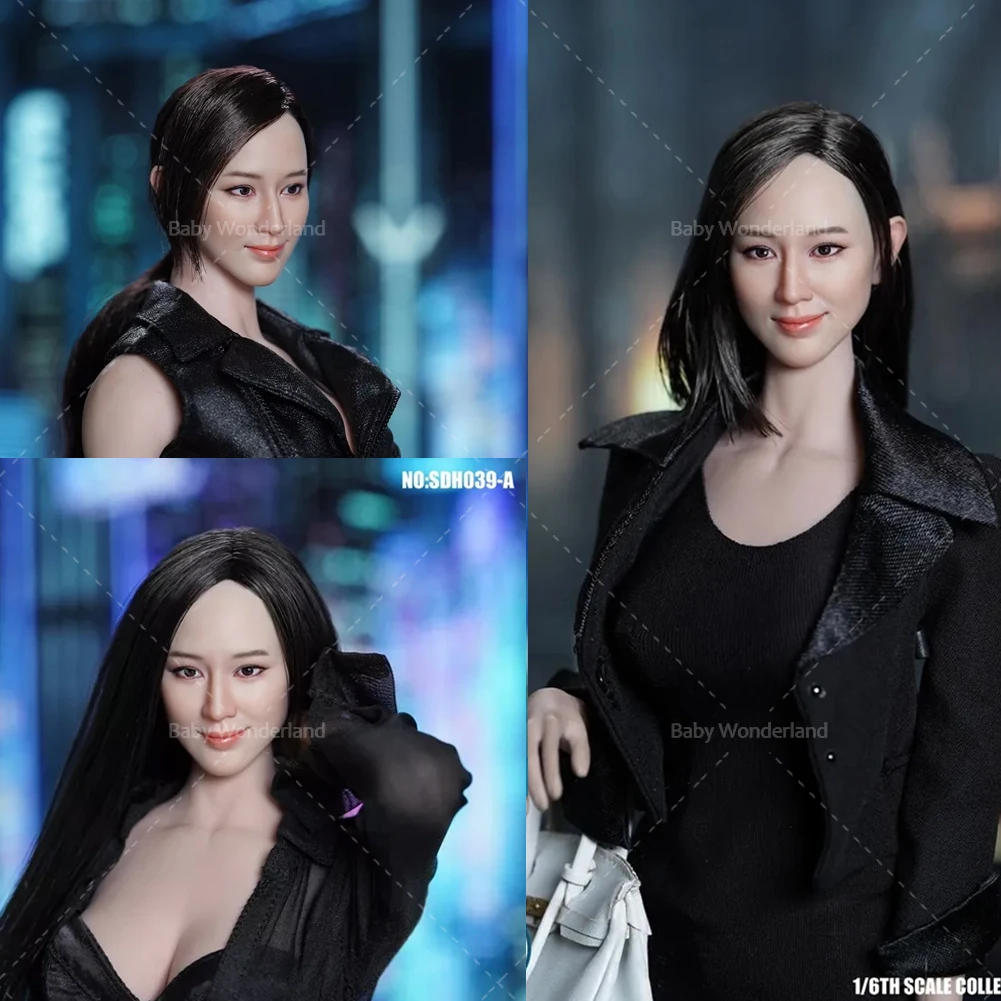 SUPER DUCK 1/6 SDH039 Female Soldier Gentle Smile Long Short Hair Head Sculpture Carving Fit 12'' Action Figure white Body Dolls
SUPER DUCK 1/6 SDH039 Female Soldier Gentle Smile Long Short Hair Head Sculpture Carving Fit 12'' Action Figure white Body Dolls