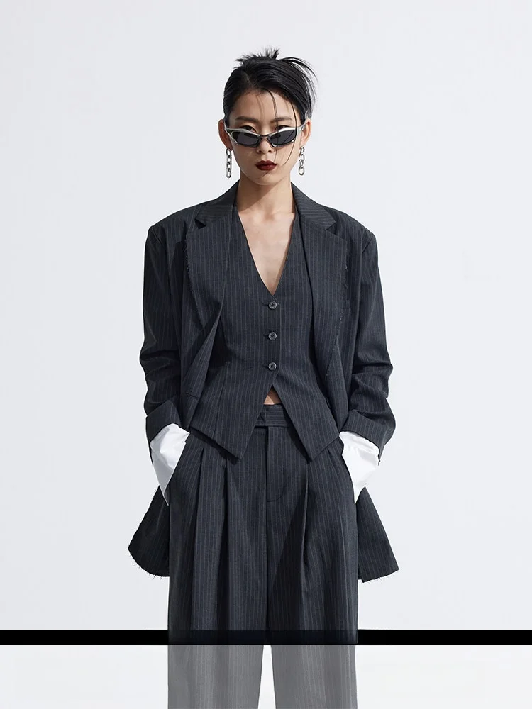 Ourhour Grey � � Suit Jacket And Vest Set Women's Spring Design Sense Hanging Neck Two-Piece Set Commute Style Long Sleeve ro...
Ourhour Grey � � Suit Jacket And Vest Set Women's Spring Design Sense Hanging Neck Two-Piece Set Commute Style Long Sleeve ro...