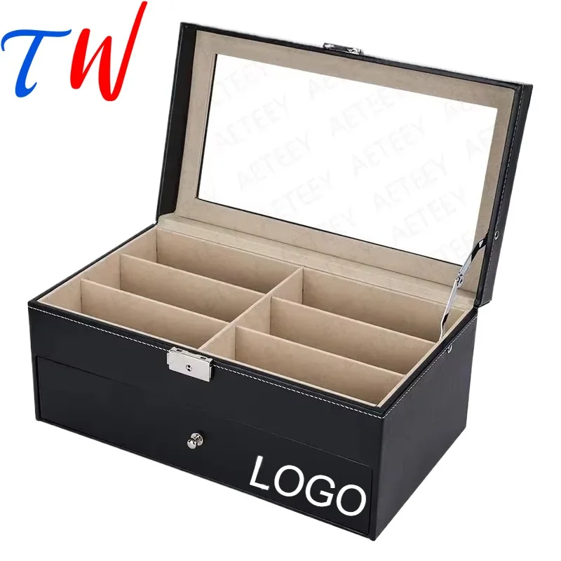 Custom Logo Dual-Layer PU Leather Glasses Case-12-Slot Organizer for Sunglasses,Storage & Display Case Scratch Resistant Lining
Custom Logo Dual-Layer PU Leather Glasses Case-12-Slot Organizer for Sunglasses,Storage & Display Case Scratch Resistant Lining