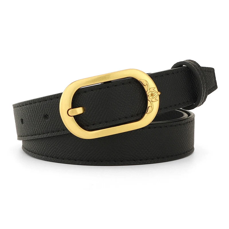 Lady exquisite fancy vintage pin buckle high quality genuine leather designer small belts young women casual corset waist strap
Lady exquisite fancy vintage pin buckle high quality genuine leather designer small belts young women casual corset waist strap