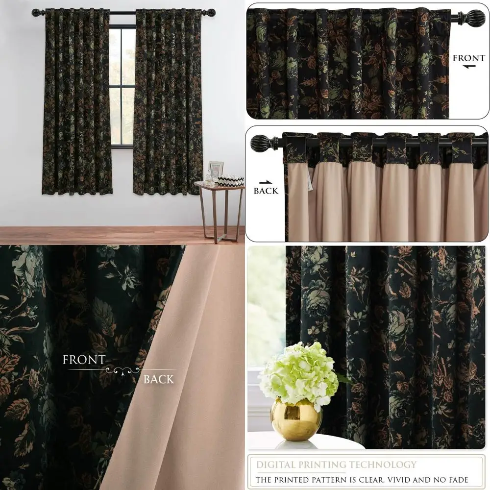 Элегантные цветочные шторы для затемнения комнаты, длина 63 дюйма, винтажный стиль для домашнего декора, 52 дюйма (ширина) x 63 дюйма (длина), комплект из 2 панелей
Элегантные цветочные шторы для затемнения комнаты, длина 63 дюйма, винтажный стиль для домашнего декора, 52 дюйма (ширина) x 63 дюйма (длина), комплект из 2 панелей