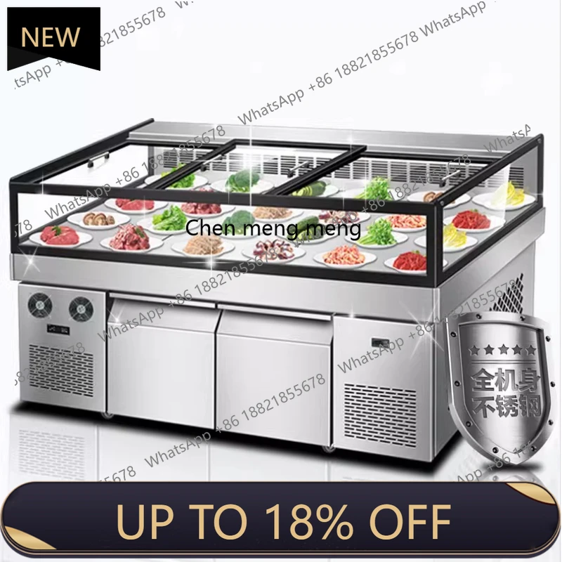 M85 Stainless steel air-cooled double temperature display cabinet commercial ice table ordering cabinet refrigerated and frozen
M85 Stainless steel air-cooled double temperature display cabinet commercial ice table ordering cabinet refrigerated and frozen