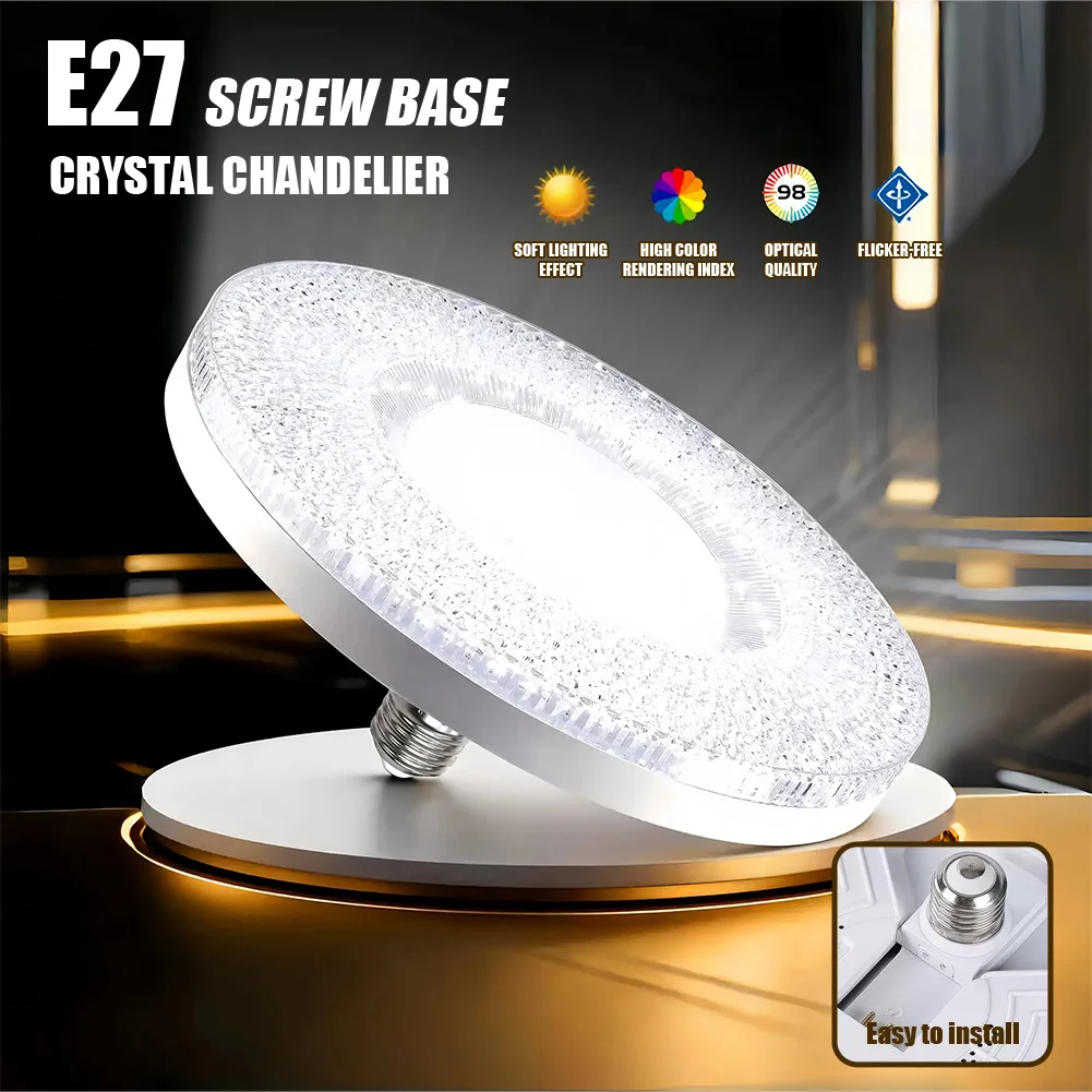 3 Color Crystal LED Bulb E27 Screw Socket Super Bright Eye Protection Energy Saving Light Home Living Room Bedroom Decor Lamp
3 Color Crystal LED Bulb E27 Screw Socket Super Bright Eye Protection Energy Saving Light Home Living Room Bedroom Decor Lamp