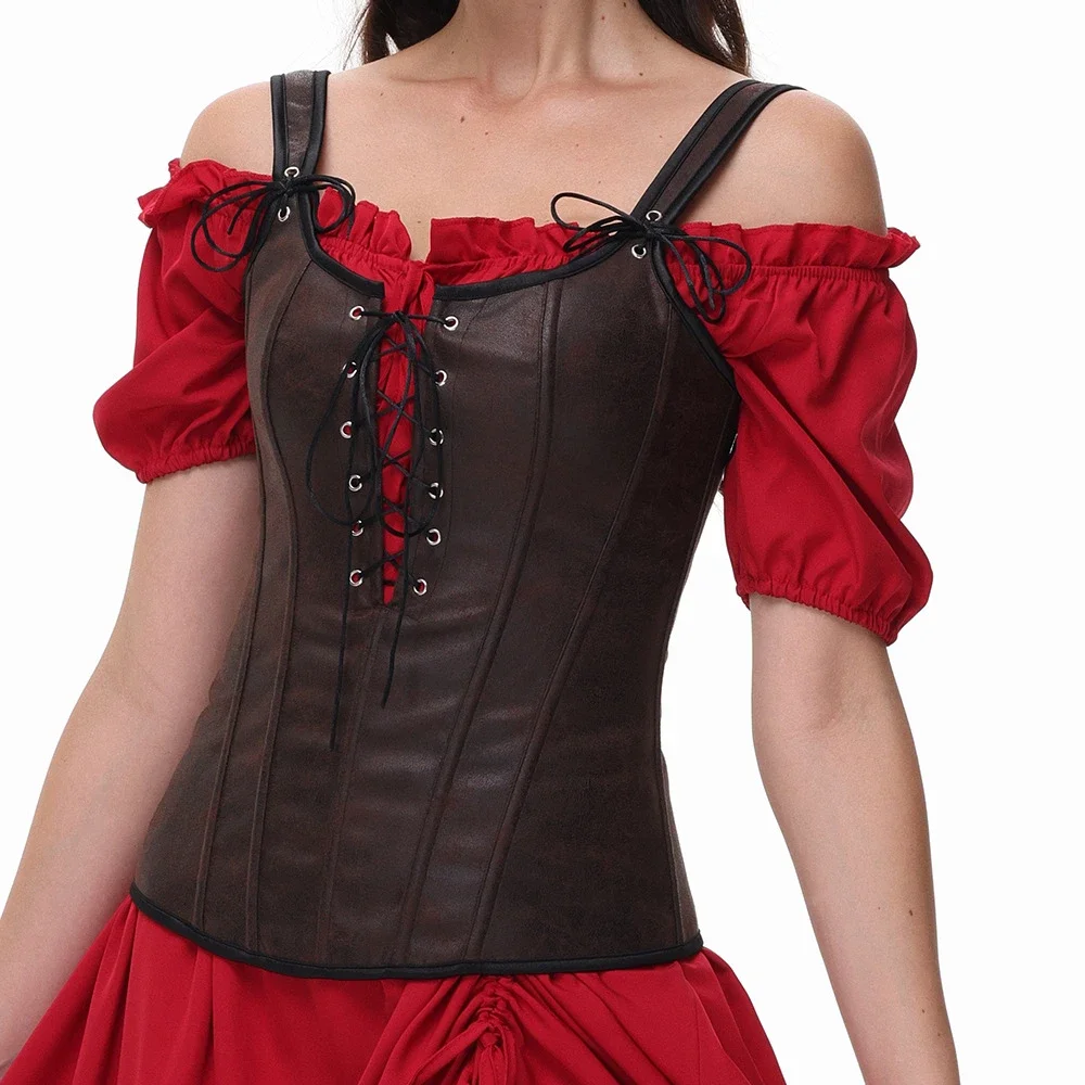 Sexy Overbust Women Vintage Brown Corset Top Lace Up Bustier Steampunk Body Shaper Gothic Retro Elegant Corselet
Sexy Overbust Women Vintage Brown Corset Top Lace Up Bustier Steampunk Body Shaper Gothic Retro Elegant Corselet