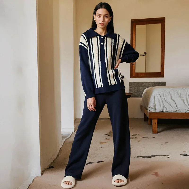 Women's Pajama Set Autumn Winter Sleepwear Womens Pajamas Long Sleeve Top and Long Pants 2 Piece Set Casual Homewear Loungewear
Women's Pajama Set Autumn Winter Sleepwear Womens Pajamas Long Sleeve Top and Long Pants 2 Piece Set Casual Homewear Loungewear
