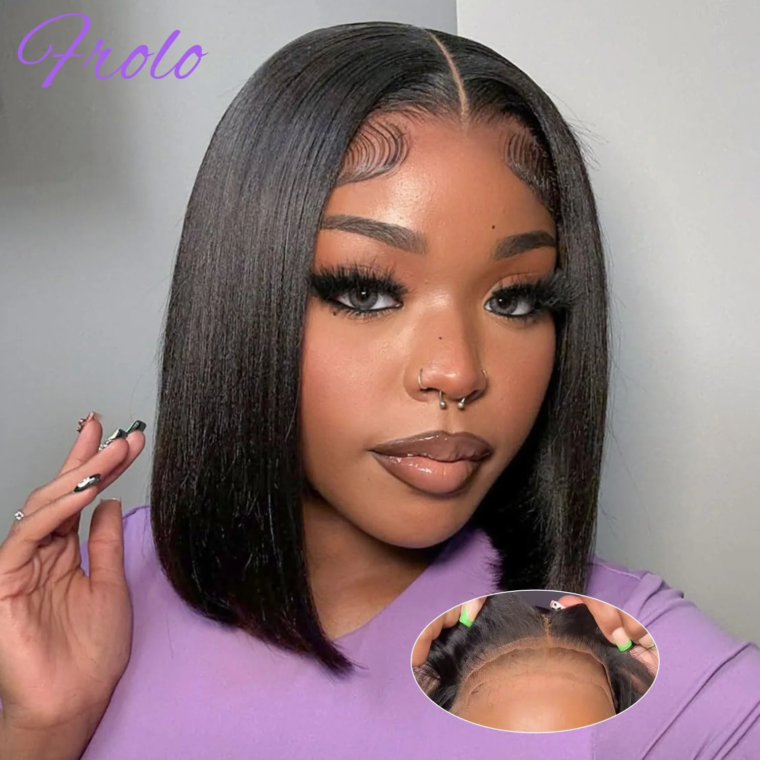 180 Density Straight Bob Wear and Go Glueless Wig Human Hair Pre Plucked Pre Cut Lace Front Wig For Women Brazilian Human Hair
180 Density Straight Bob Wear and Go Glueless Wig Human Hair Pre Plucked Pre Cut Lace Front Wig For Women Brazilian Human Hair