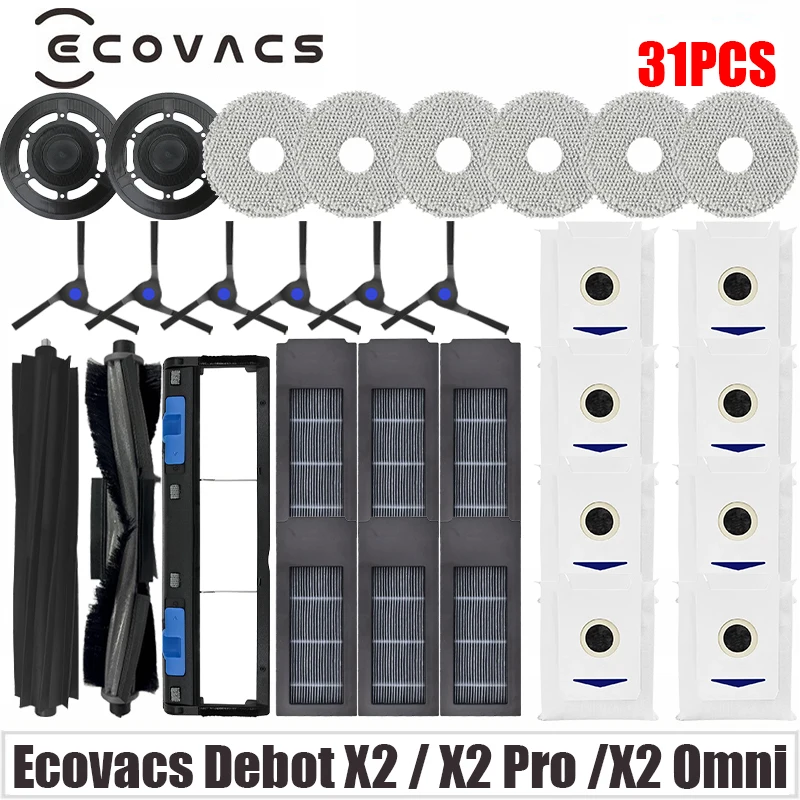 For Ecovacs Deebot X2 omni / X2 Pro / X2 Robot Vacuum Roller Main Side Brush Hepa Filter Mop Cloth Dust Bag Parts Accessories
For Ecovacs Deebot X2 omni / X2 Pro / X2 Robot Vacuum Roller Main Side Brush Hepa Filter Mop Cloth Dust Bag Parts Accessories