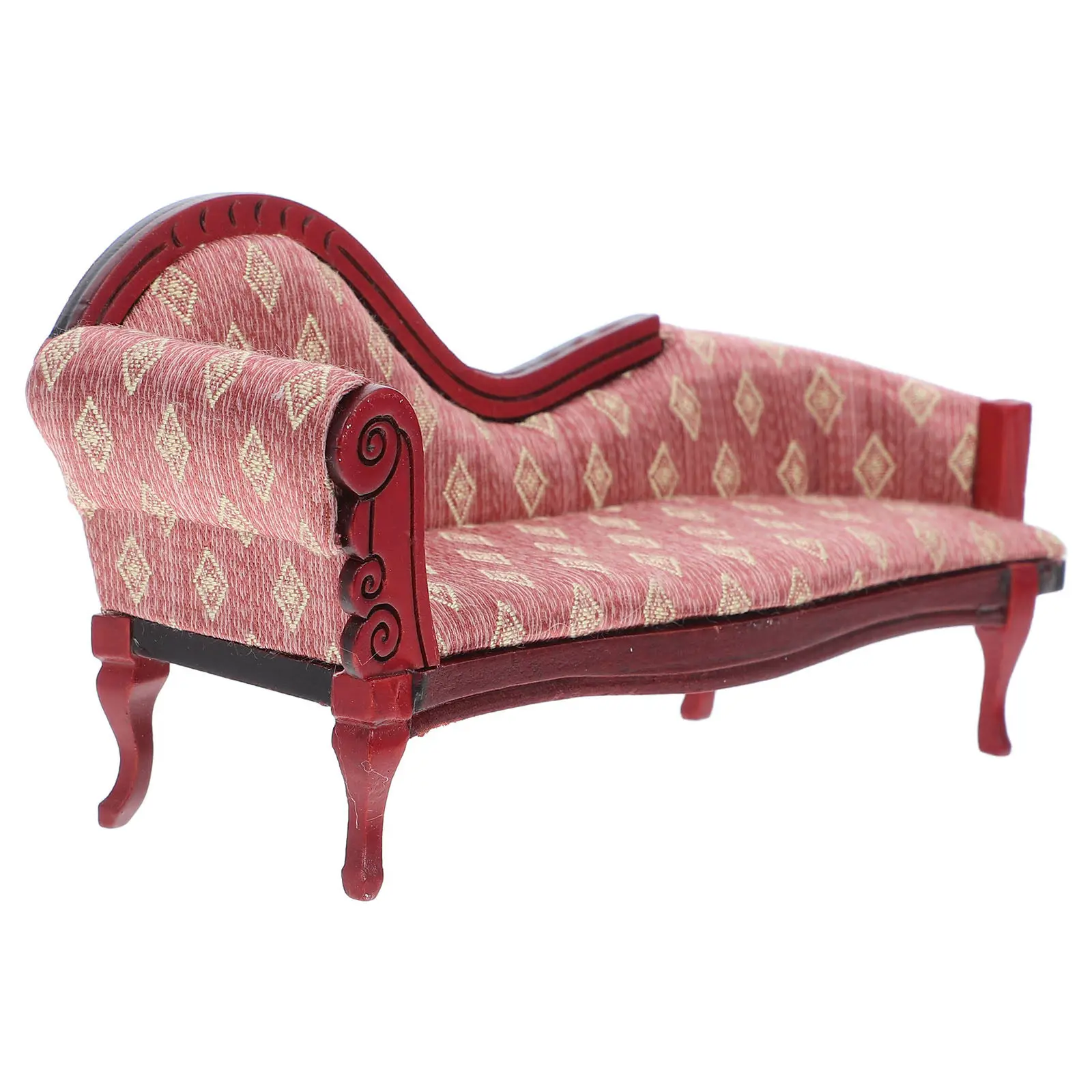 1:12 Scale Vintage Miniature Chaise Lounge Floral Sofa Wood Frame Mini Furniture Accessory for Dollhouse Living Room Decor
1:12 Scale Vintage Miniature Chaise Lounge Floral Sofa Wood Frame Mini Furniture Accessory for Dollhouse Living Room Decor