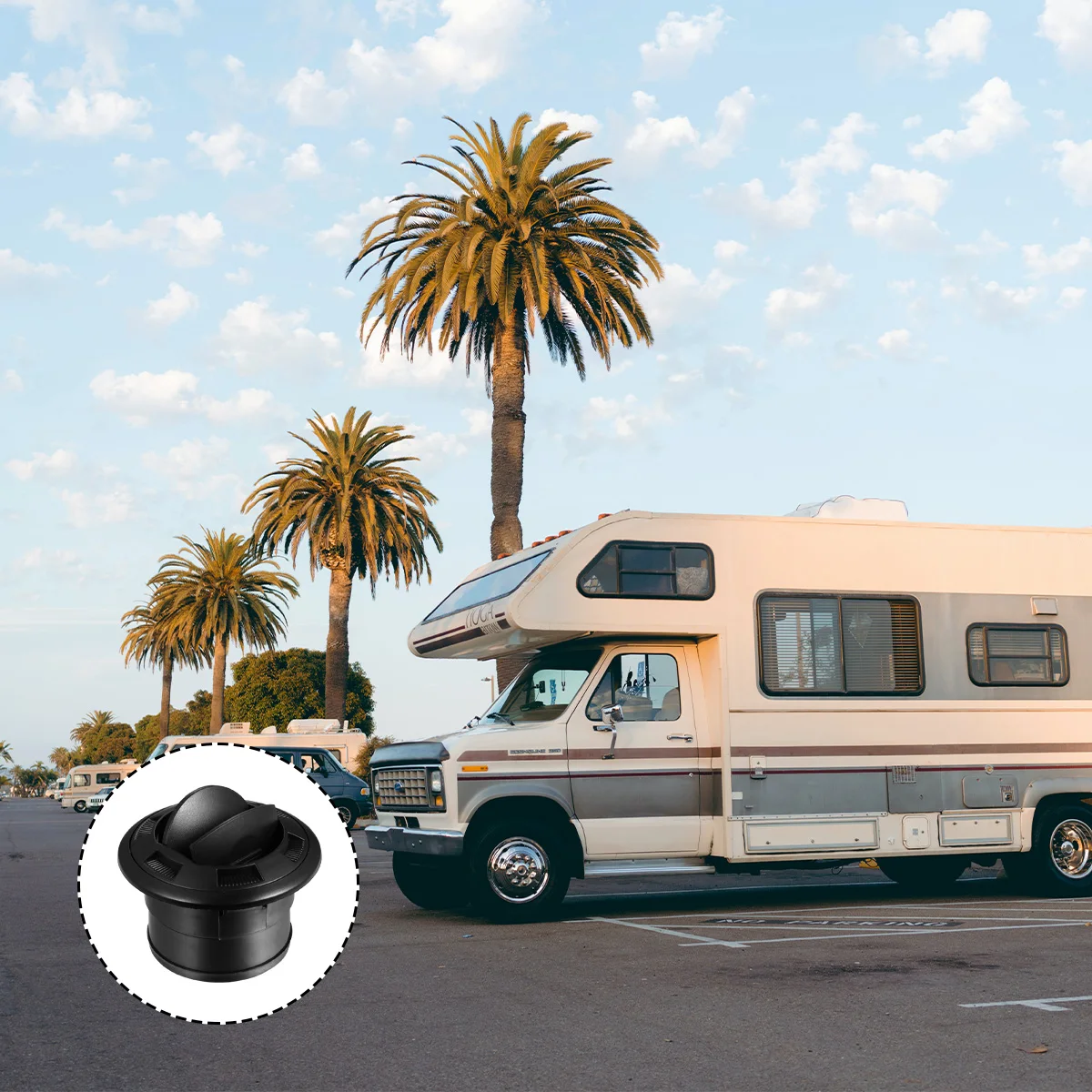 Universal Round Vents Black RV Bus Air Outlet ABS Durable Replacement Parts Car Accessories Interior Strips
Universal Round Vents Black RV Bus Air Outlet ABS Durable Replacement Parts Car Accessories Interior Strips