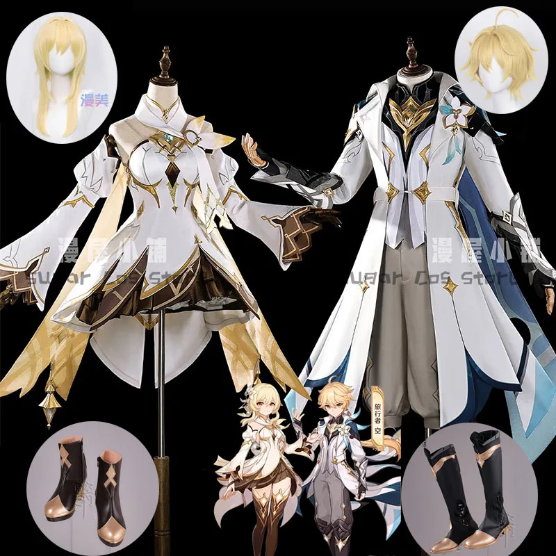 Genshin Impact The Traveler Cosplay Costume Wig Aether Lumine New Skin Uniform Illuminated Accessory Halloween Party Women Men
Genshin Impact The Traveler Cosplay Costume Wig Aether Lumine New Skin Uniform Illuminated Accessory Halloween Party Women Men