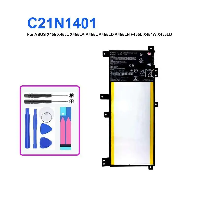 C21N1401 Аккумулятор для ноутбука ASUS F455LJ X455 X455LA Y483L X454L X455L R455L F454L W419L W409L K455L X455L 7,6 В Аккумуляторы
C21N1401 Аккумулятор для ноутбука ASUS F455LJ X455 X455LA Y483L X454L X455L R455L F454L W419L W409L K455L X455L 7,6 В Аккумуляторы