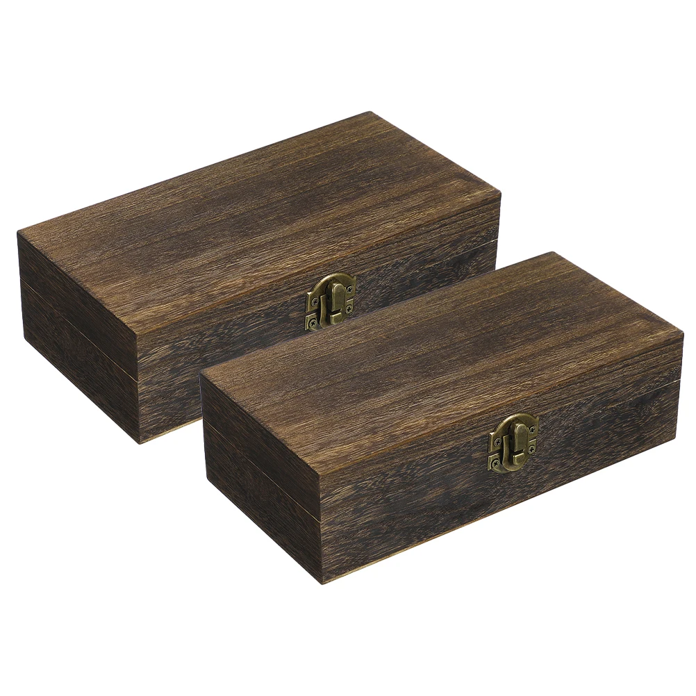 2pcs Car Storage Box Small Wooden Case Vintage Flip Top Design Durable Wood Material Secure Buckle Closure Car Organizer Storage
2pcs Car Storage Box Small Wooden Case Vintage Flip Top Design Durable Wood Material Secure Buckle Closure Car Organizer Storage