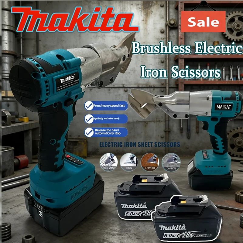 Makita Brushless Electric Scissors Rechargeable Cordless Iron Sheet Scissors Cutting Tools Metal Sheet Shear Fit 18V Battery
Makita Brushless Electric Scissors Rechargeable Cordless Iron Sheet Scissors Cutting Tools Metal Sheet Shear Fit 18V Battery