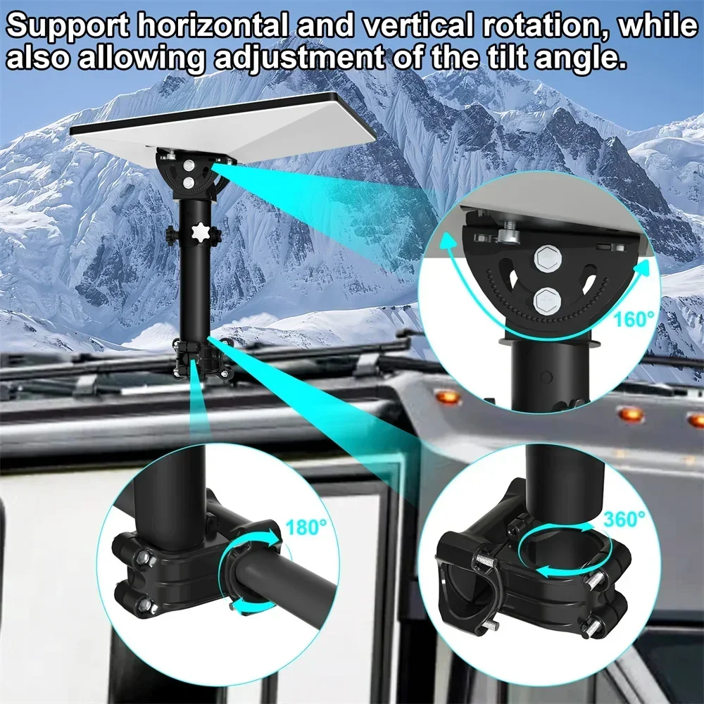 Starlink Mini Mount Metal Bracket Set With Anti-slip Pad Suitable For RV Roof for Starlink V4 Portable satellite dish kits
Starlink Mini Mount Metal Bracket Set With Anti-slip Pad Suitable For RV Roof for Starlink V4 Portable satellite dish kits