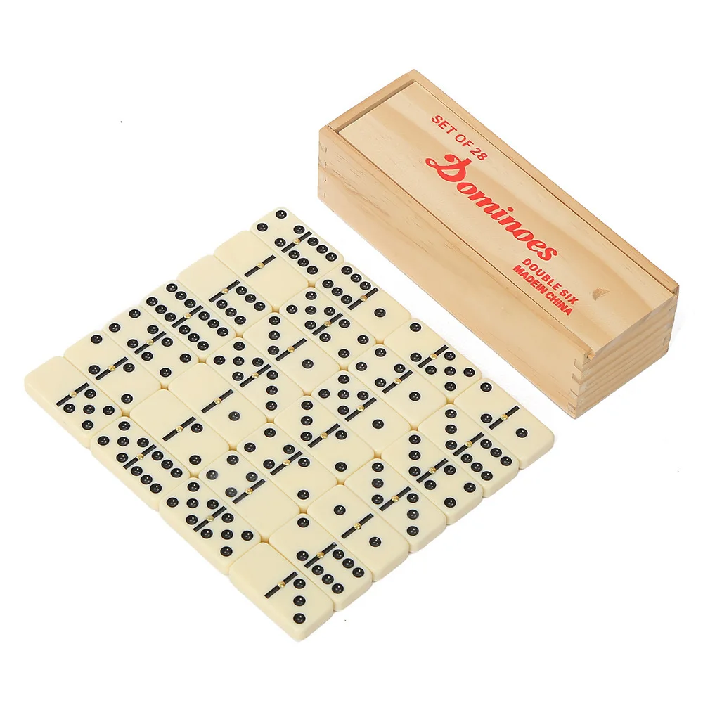 Dominoes Card Game Set Wooden Box Board Game with Poker Chips Strategic Fun Family Educational Toys for Kids Adults
Dominoes Card Game Set Wooden Box Board Game with Poker Chips Strategic Fun Family Educational Toys for Kids Adults