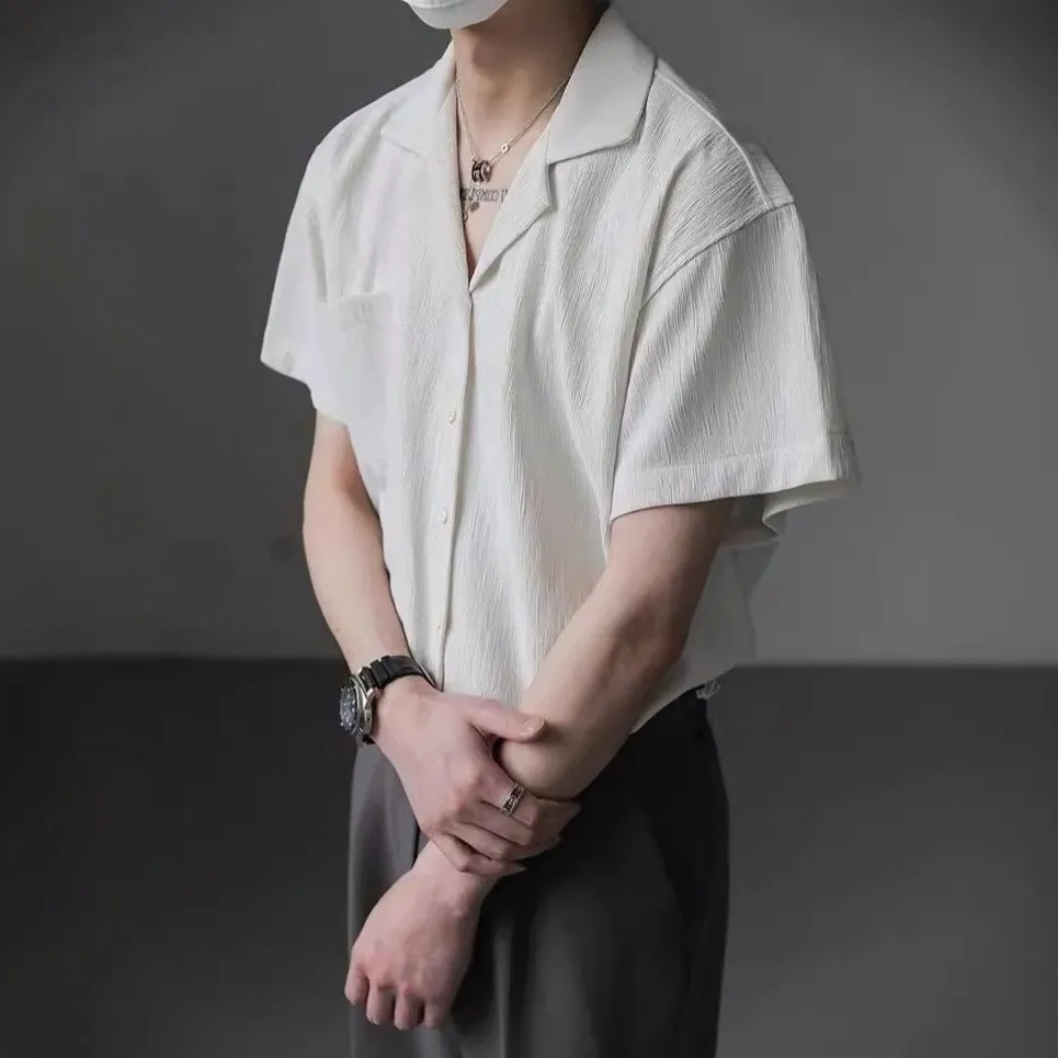 Summer New Fashion Men's Casual Business Trendy Loose Short Sleeve Cuban Collar Solid Color Shirts Male 2025 Clothes Tops
Summer New Fashion Men's Casual Business Trendy Loose Short Sleeve Cuban Collar Solid Color Shirts Male 2025 Clothes Tops