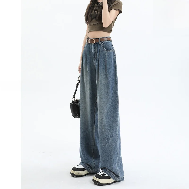 Off Vintage High Waist Loose Wide Leg Jeans Women's Spring Autumn New Sle Slimming Straight Drapey Floor-Length
Off Vintage High Waist Loose Wide Leg Jeans Women's Spring Autumn New Sle Slimming Straight Drapey Floor-Length