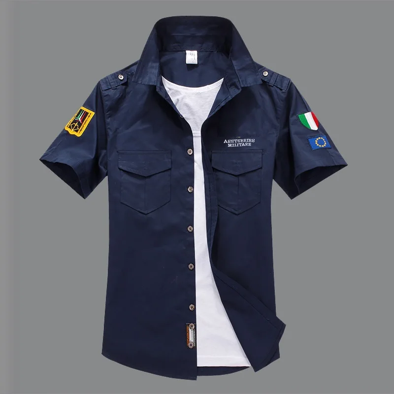 Fashion Shirts Men Short Sleeve Cargo Work Tactical Shirts Summer Outdoor Cotton Military Combat Hunting Hiking Shirt Large Size
Fashion Shirts Men Short Sleeve Cargo Work Tactical Shirts Summer Outdoor Cotton Military Combat Hunting Hiking Shirt Large Size