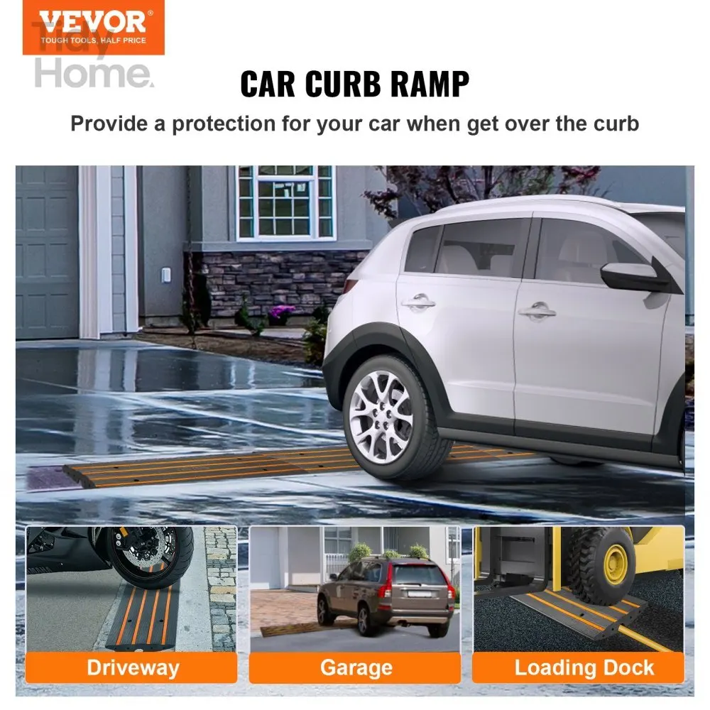 Rubber Curb Ramp for Driveway, 15T Heavy Duty Sidewalk speed Ramp, 2.6" Rise Height Cable Cover for Garage/Low Cars/Wheelchairs
Rubber Curb Ramp for Driveway, 15T Heavy Duty Sidewalk speed Ramp, 2.6" Rise Height Cable Cover for Garage/Low Cars/Wheelchairs