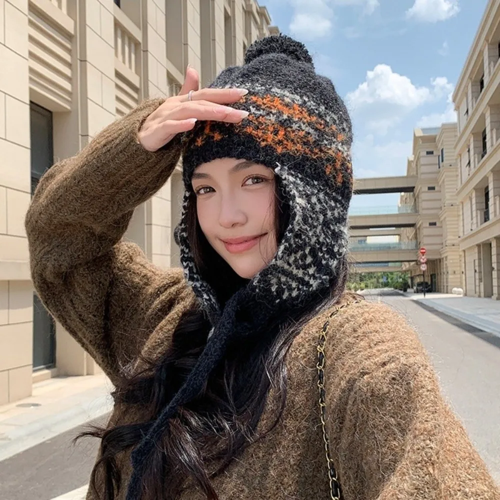Cute Jacquard Knitted Beanies Caps Weave Y2k Ear Protection Cap Korean Style Ethnic Style Women Wool Cap Outdoor
Cute Jacquard Knitted Beanies Caps Weave Y2k Ear Protection Cap Korean Style Ethnic Style Women Wool Cap Outdoor