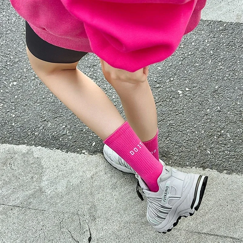 Pink Socks for Women in Spring and Autumn Mid Length Socks Ins Trendy Outerwear Cotton Sole High Waist Letter Sports Long Socks
Pink Socks for Women in Spring and Autumn Mid Length Socks Ins Trendy Outerwear Cotton Sole High Waist Letter Sports Long Socks