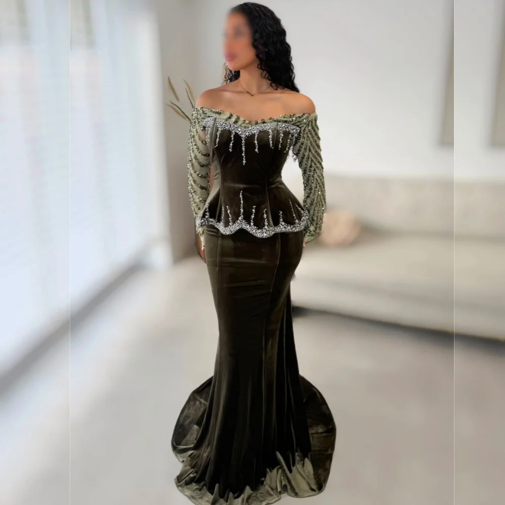 Роскошное вечернее платье с длинными рукавами по индивидуальному заказу, длинные платья с открытыми плечами, элегантное вечернее свадебное блестящее платье на заказ
Роскошное вечернее платье с длинными рукавами по индивидуальному заказу, длинные платья с открытыми плечами, элегантное вечернее свадебное блестящее платье на заказ