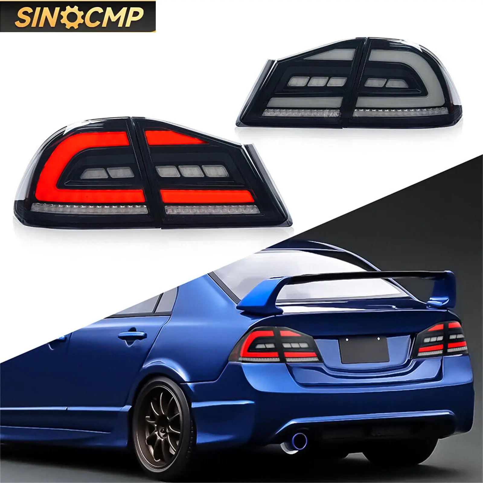 2 шт. анимационный последовательный задний фонарь L & R светодиодный задний фонарь для Honda Civic 2005-2012 FD2 автомобильные детали и аксессуары 
2 шт. анимационный последовательный задний фонарь L & R светодиодный задний фонарь для Honda Civic 2005-2012 FD2 автомобильные детали и аксессуары