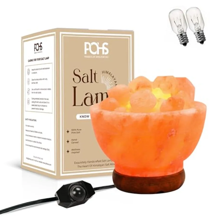Himalayan Pink Salt Lamp Bowl Authentic from Pakistan, Natural Crystal Chunks, Dimmable Warm Glow Light, Premium Wooden Base Re
Himalayan Pink Salt Lamp Bowl Authentic from Pakistan, Natural Crystal Chunks, Dimmable Warm Glow Light, Premium Wooden Base Re