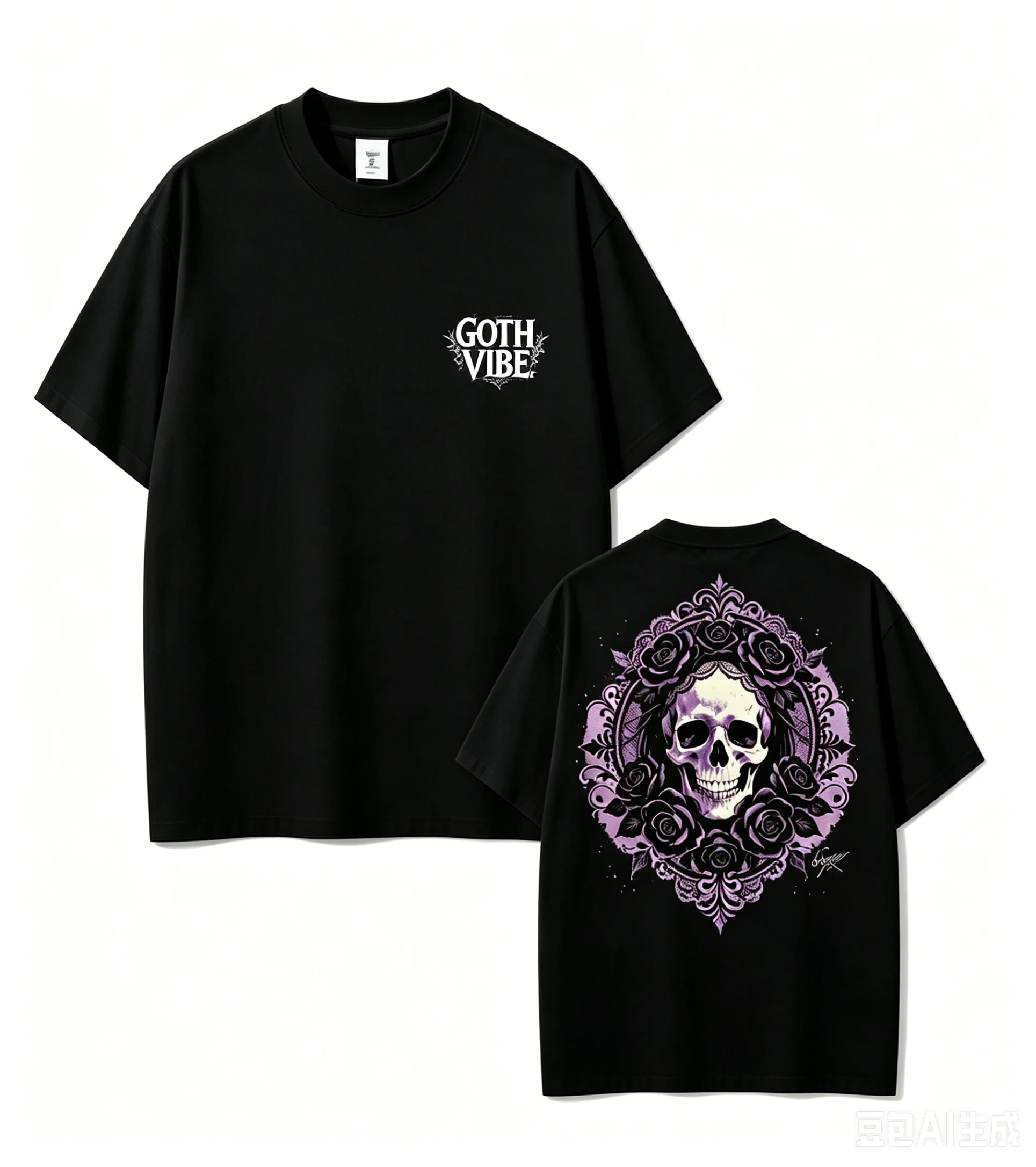 Vintage Gothic Skull Rose T Shirt Men Women Purple Gradient Print Oversized Streetwear Unisex Back Print Goth Aesthetic Tee
Vintage Gothic Skull Rose T Shirt Men Women Purple Gradient Print Oversized Streetwear Unisex Back Print Goth Aesthetic Tee