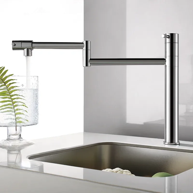 Foldable Kitchen Faucet Hot and Cold Sink Tap 360 Degree Chrome Kithchen Mixer Brass Material Deck Mounted
Foldable Kitchen Faucet Hot and Cold Sink Tap 360 Degree Chrome Kithchen Mixer Brass Material Deck Mounted