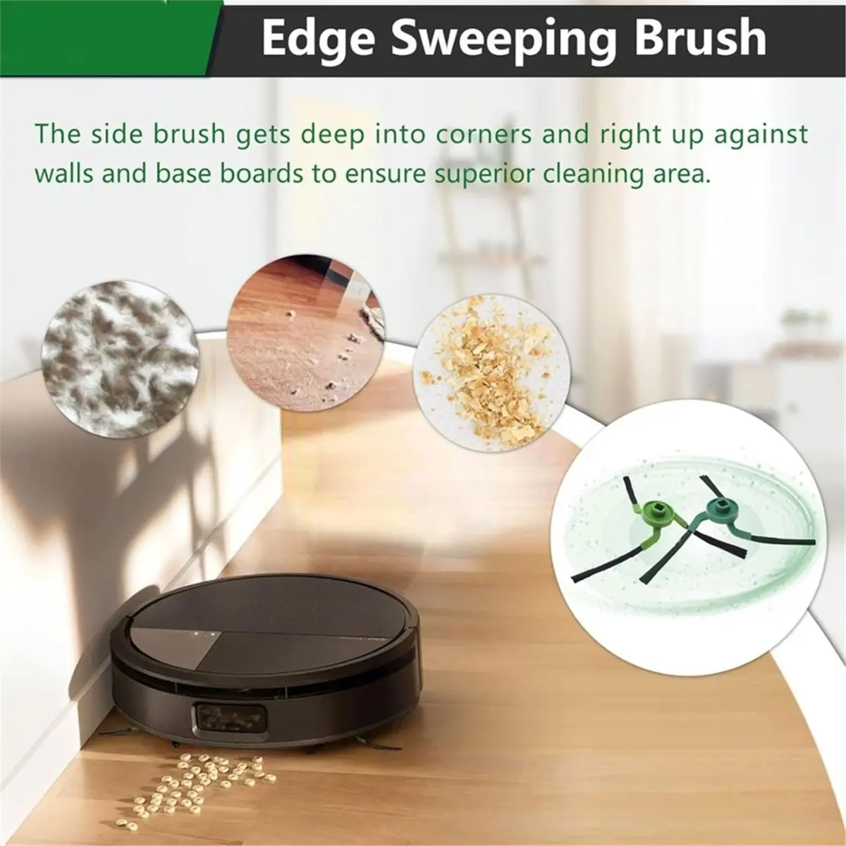 Edge-Sweeping Brush Side Brush Compatible for Max 707 Combo/Max 705 Combo, Robot Vacuums, 10-Pack
Edge-Sweeping Brush Side Brush Compatible for Max 707 Combo/Max 705 Combo, Robot Vacuums, 10-Pack