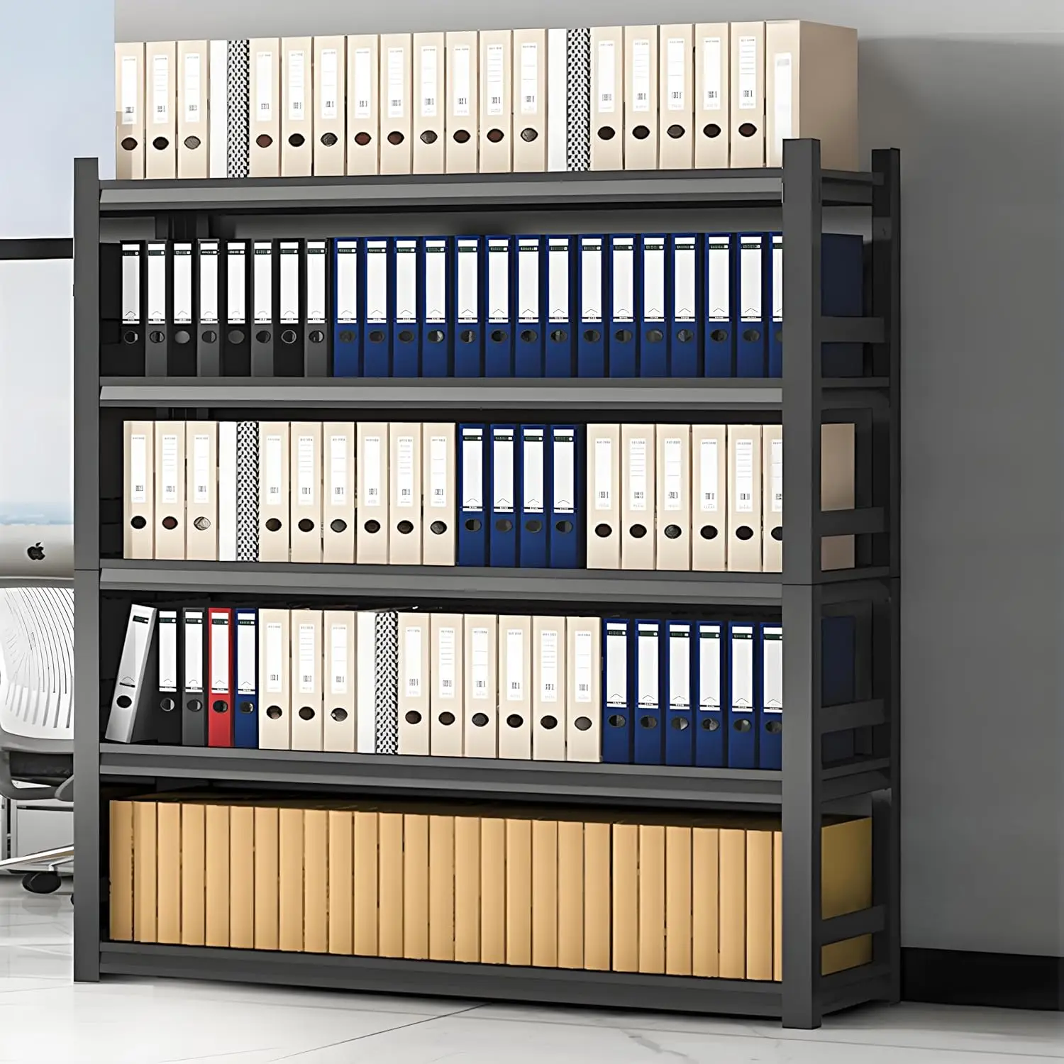 78" Tall Bookshelf, 5-Tier Office Information Shelf with Adjustable Storage Shelves,Floor Standing Unit,Black (32"W*15.7"D*63"H)
78" Tall Bookshelf, 5-Tier Office Information Shelf with Adjustable Storage Shelves,Floor Standing Unit,Black (32"W*15.7"D*63"H)