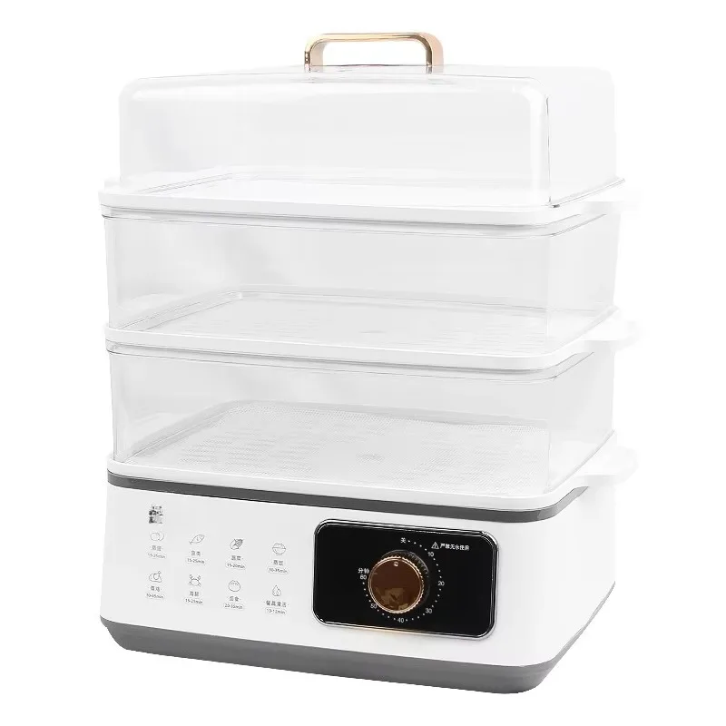 Household electric steamer Large capacity multifunctional multi-layer 3-layer steamer Electric steamer Stainless steel cooking
Household electric steamer Large capacity multifunctional multi-layer 3-layer steamer Electric steamer Stainless steel cooking
