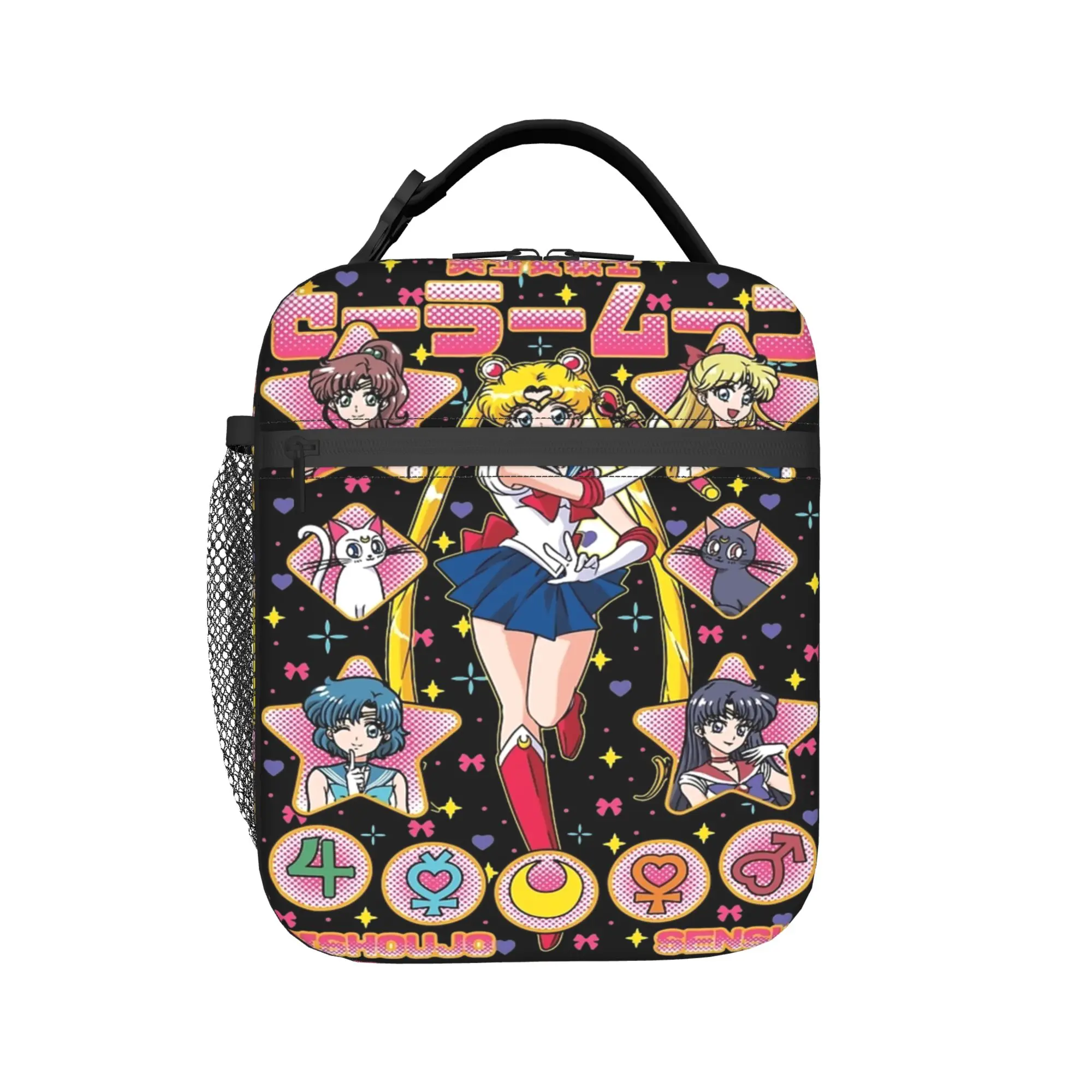 Sailors Moons magical girl kitty cat Product Insulated Lunch Bag For Picnic Food Storage Bag Portable Cooler Lunch Boxes
Sailors Moons magical girl kitty cat Product Insulated Lunch Bag For Picnic Food Storage Bag Portable Cooler Lunch Boxes