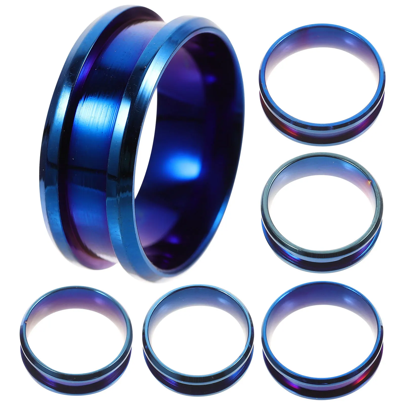 6pcs Wide Round Grooved Inlay Rings Stainless Steel Diy Finger Ring Set For Jewelry Making Valentine Gift Decorative Ring
6pcs Wide Round Grooved Inlay Rings Stainless Steel Diy Finger Ring Set For Jewelry Making Valentine Gift Decorative Ring