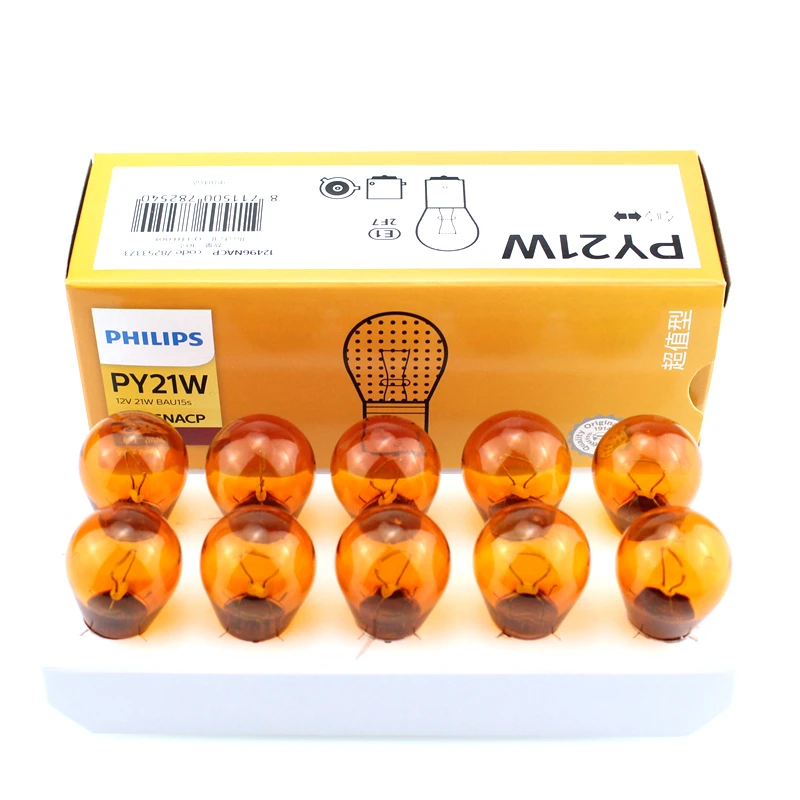 10 шт. Philips PY21W S25 12 В 21 Вт BAU15s Янтарный цвет Стандартные указатели поворота Оригинальный позиционный свет Лампы заднего хода 12496CP
10 шт. Philips PY21W S25 12 В 21 Вт BAU15s Янтарный цвет Стандартные указатели поворота Оригинальный позиционный свет Лампы заднего хода 12496CP