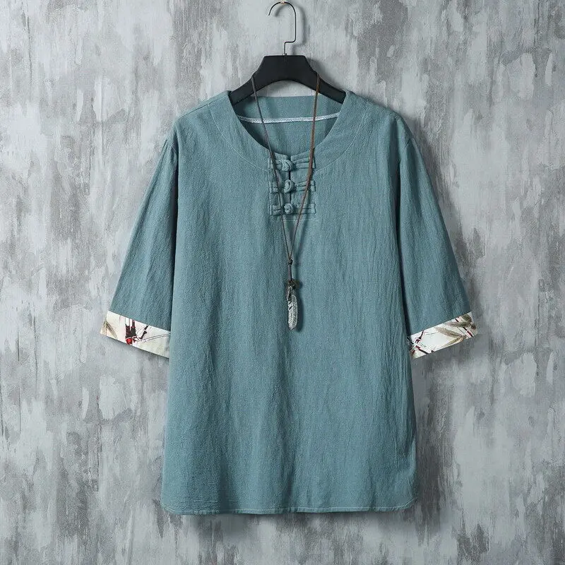 Летняя новая стильная мужская рубашка высокого качества в китайском стиле, весенняя однотонная льняная хлопковая рубашка со средним рукавом, топ мужской M-4XL
Летняя новая стильная мужская рубашка высокого качества в китайском стиле, весенняя однотонная льняная хлопковая рубашка со средним рукавом, топ мужской M-4XL