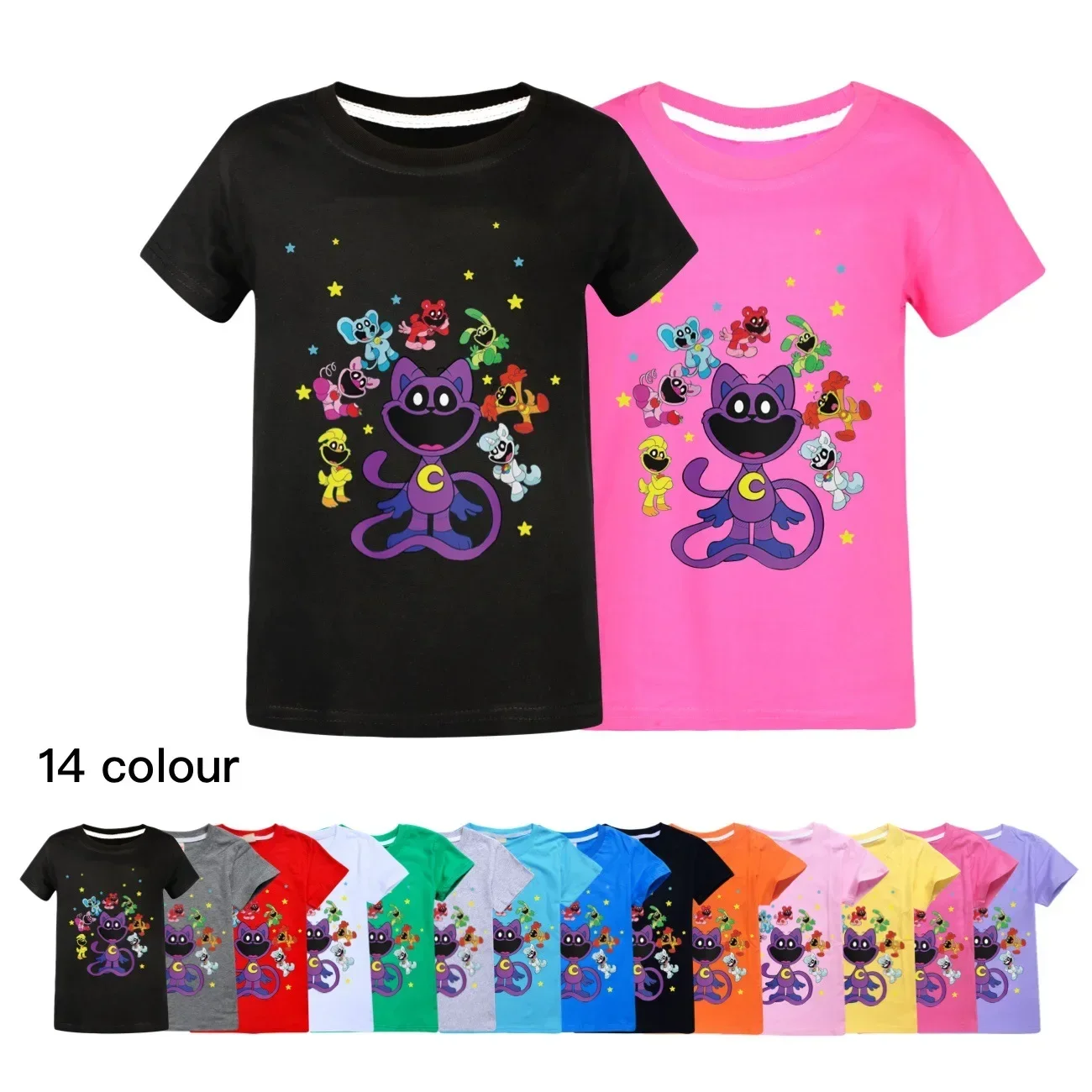 Children T-Shirts Boy Girl Tops Short Sleeve Smiling Critters Catnap Tops Game Tee Shirt Kid Cartoons Kawaii Casual Clothes3100
Children T-Shirts Boy Girl Tops Short Sleeve Smiling Critters Catnap Tops Game Tee Shirt Kid Cartoons Kawaii Casual Clothes3100