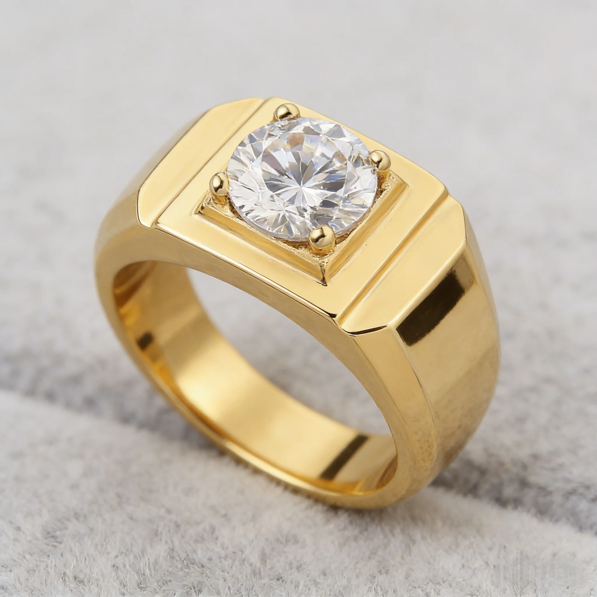 8x8mm Square Cut Cubic Zirconia Ring for Men, Sterling Silver Plated Solitaire Setting with High-Shine Bezel, Modern Minimalist
8x8mm Square Cut Cubic Zirconia Ring for Men, Sterling Silver Plated Solitaire Setting with High-Shine Bezel, Modern Minimalist