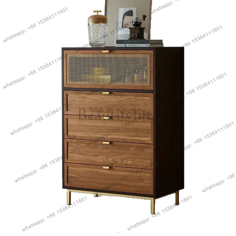 Nordic style retro light luxury chest of drawers simple modern drawer storage locker
Nordic style retro light luxury chest of drawers simple modern drawer storage locker