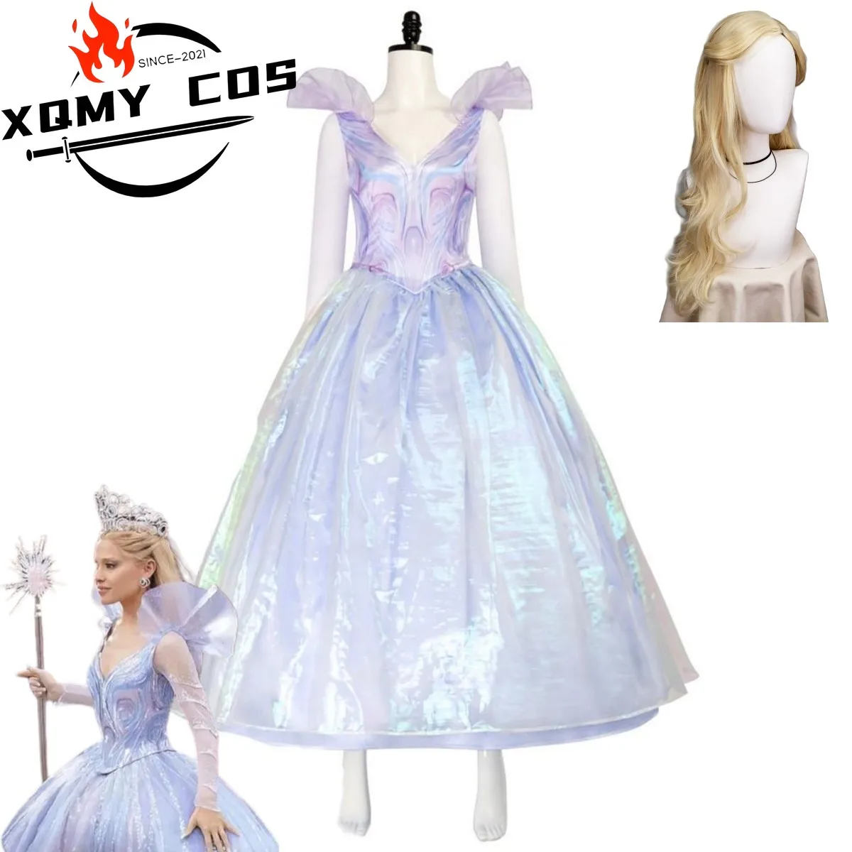 XQAmerican Movies Glinda Косплей Костюм Ведьма Юбка принцессы без рукавов Свадебное платье Парик Взрослая женщина Сексуальный бальный костюм в маске
XQAmerican Movies Glinda Косплей Костюм Ведьма Юбка принцессы без рукавов Свадебное платье Парик Взрослая женщина Сексуальный бальный костюм в маске