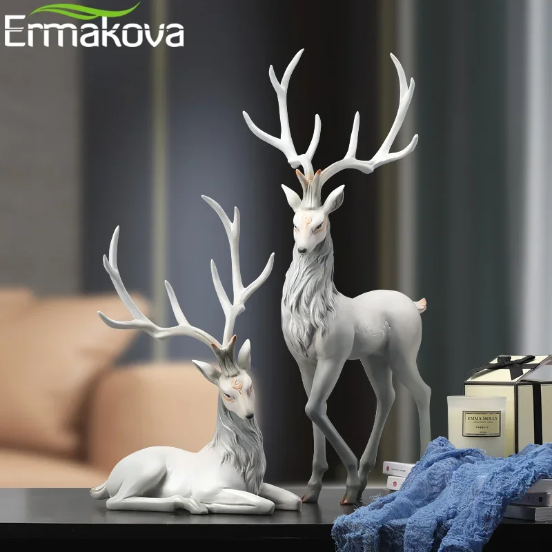 Ermakova High End Deer Statue Reindeer Figurines Resin ELK Sculpture For Living Room Luxury Home Decoration Nordic Tabletop
Ermakova High End Deer Statue Reindeer Figurines Resin ELK Sculpture For Living Room Luxury Home Decoration Nordic Tabletop