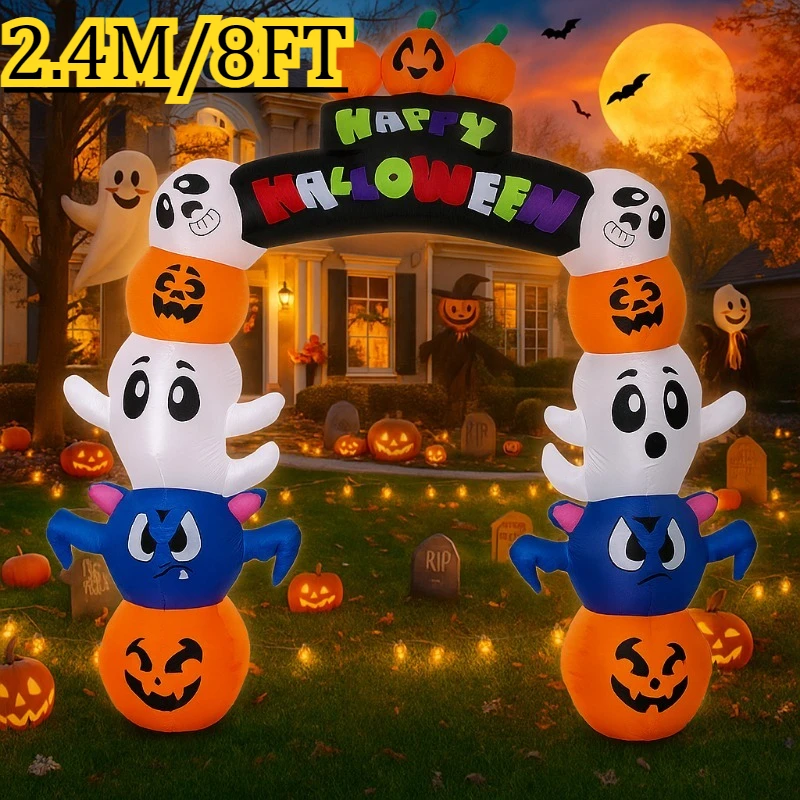 7.8FT Inflatable Model Stacked Pumpkin Arch with LED Lights Ideal OutdoorHoliday Decorationsfor Halloween Party Yard Garden
7.8FT Inflatable Model Stacked Pumpkin Arch with LED Lights Ideal OutdoorHoliday Decorationsfor Halloween Party Yard Garden