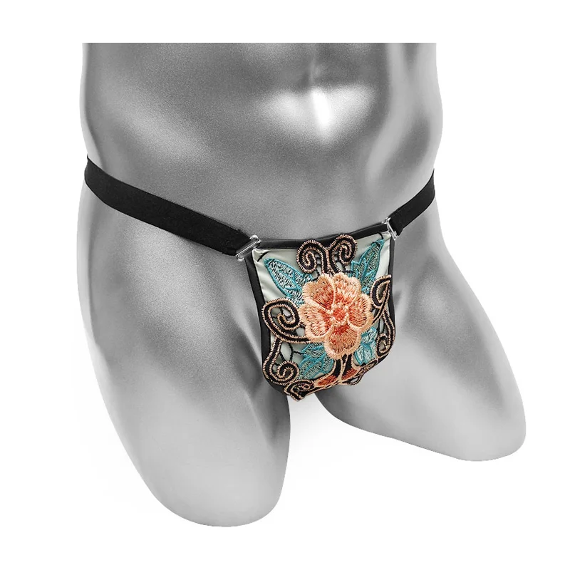 Men Thong Underwear T Back Sexy Lingerie Floral Embroidery Bikini New Look G String Low Rise Gay Sissy Panties Underpants
Men Thong Underwear T Back Sexy Lingerie Floral Embroidery Bikini New Look G String Low Rise Gay Sissy Panties Underpants